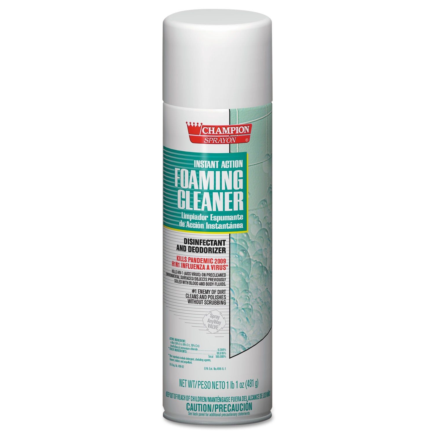 instant-action-foaming-cleaner-disinfectant-17-oz-aerosol-spray-12-carton_chp5196 - 2