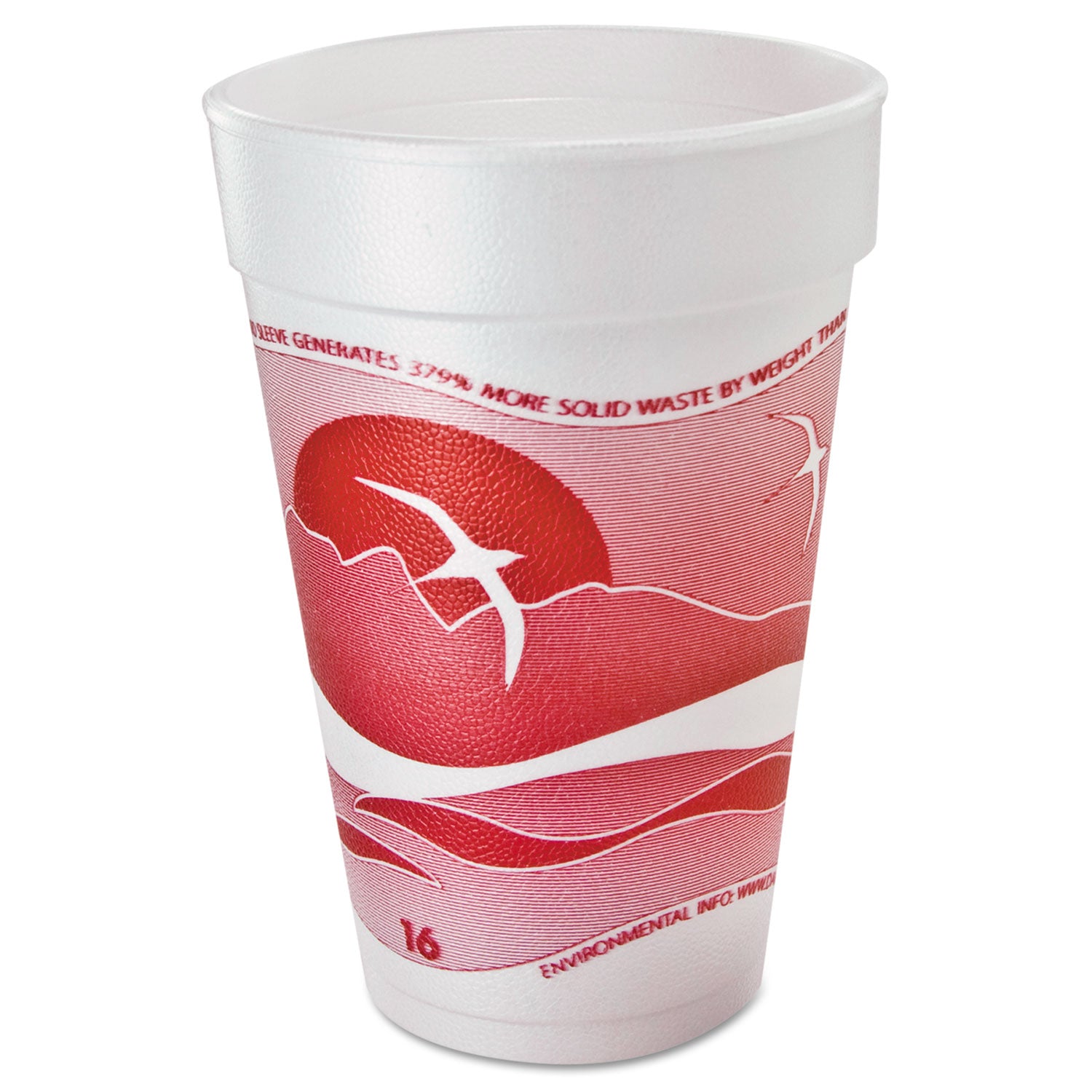 horizon-hot-cold-foam-drinking-cups-16-oz-printed-cranberry-white-25-bag-40-bags-carton_dcc16j16h - 1