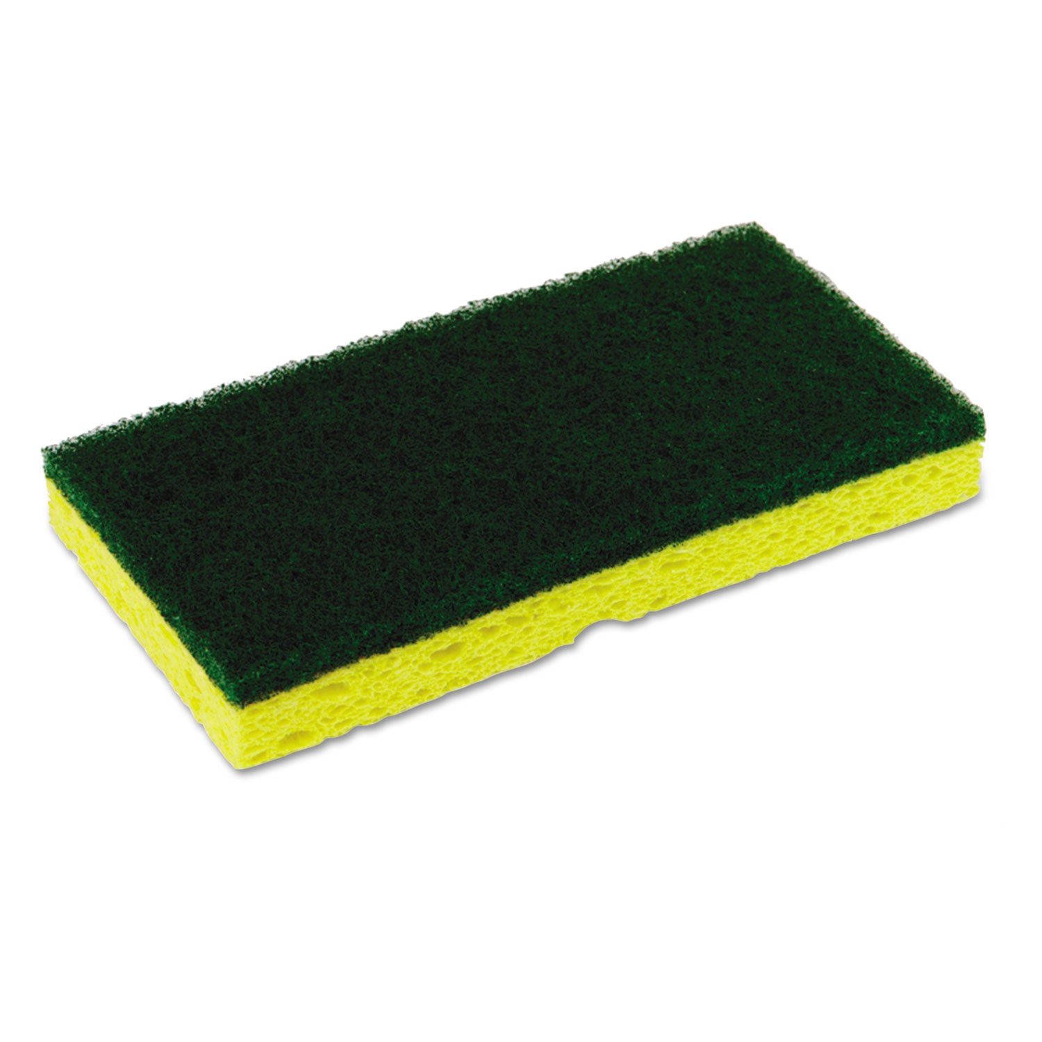 medium-duty-scrubber-sponge-313-x-625-088-thick-yellow-green-5-pack-8-packs-carton_cmcss652 - 1