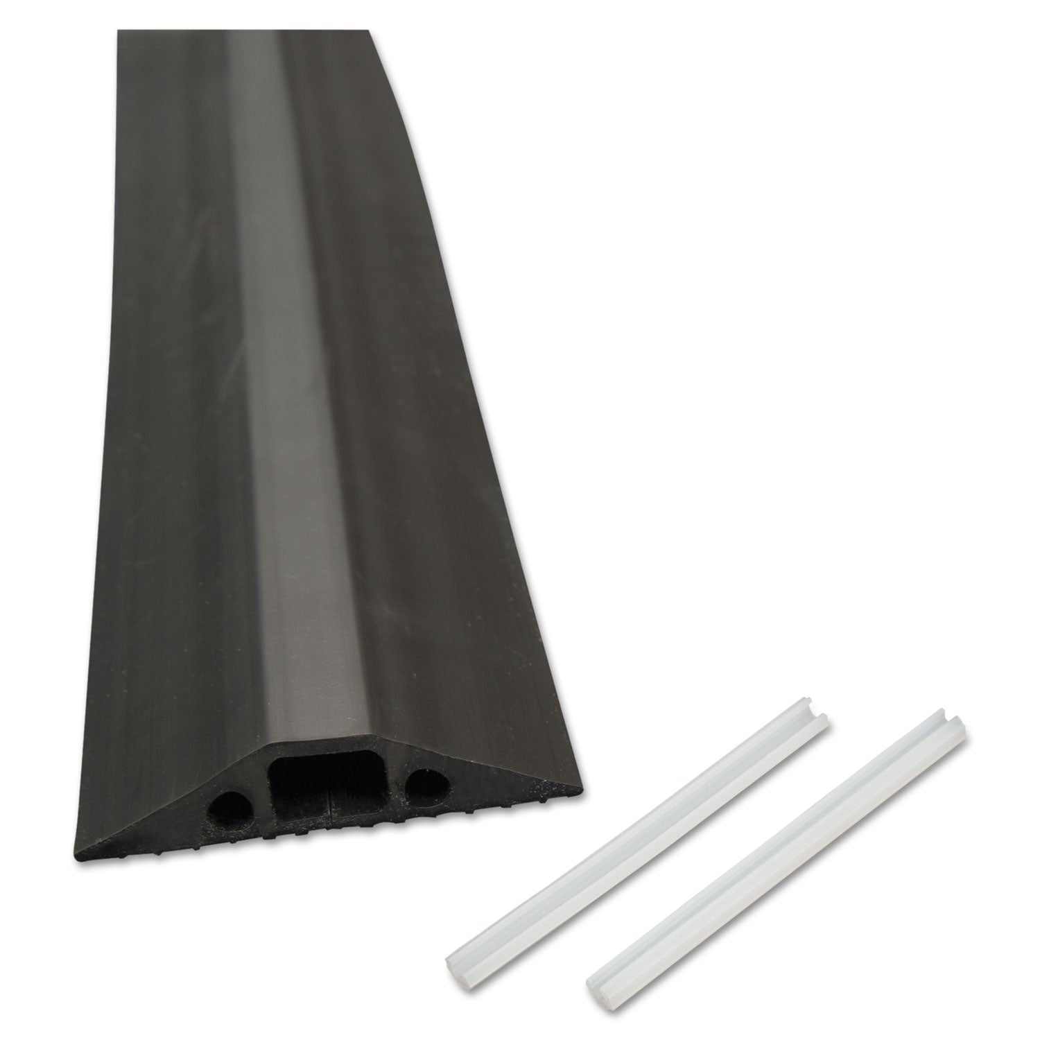 Medium-Duty Floor Cable Cover, 2.75 x 0.5 x 6 ft, Black - 