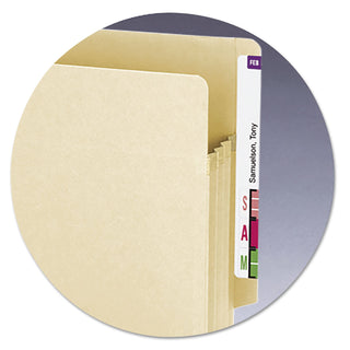 Manila End Tab TUFF Pockets, 3.5" Expansion, Letter Size, Manila, 10/Box - 