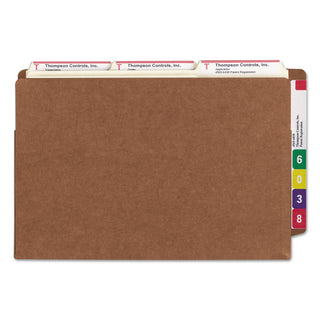 Heavy-Duty Redrope End Tab TUFF Pockets, 3.5" Expansion, Legal Size, Redrope, 10/Box - 