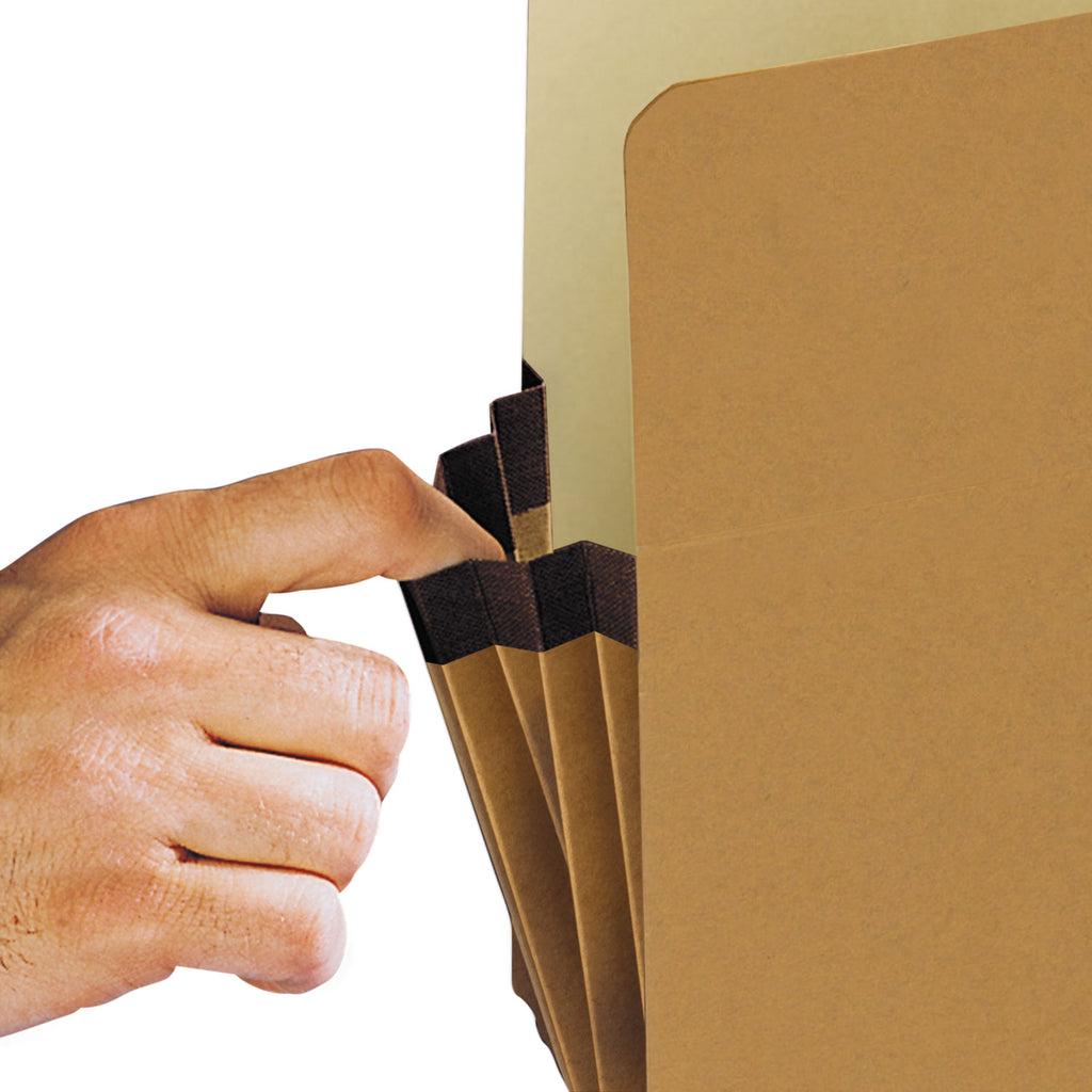 Redrope Drop-Front End Tab File Pockets, 3.5" Expansion, Legal Size, Redrope, 10/Box - 