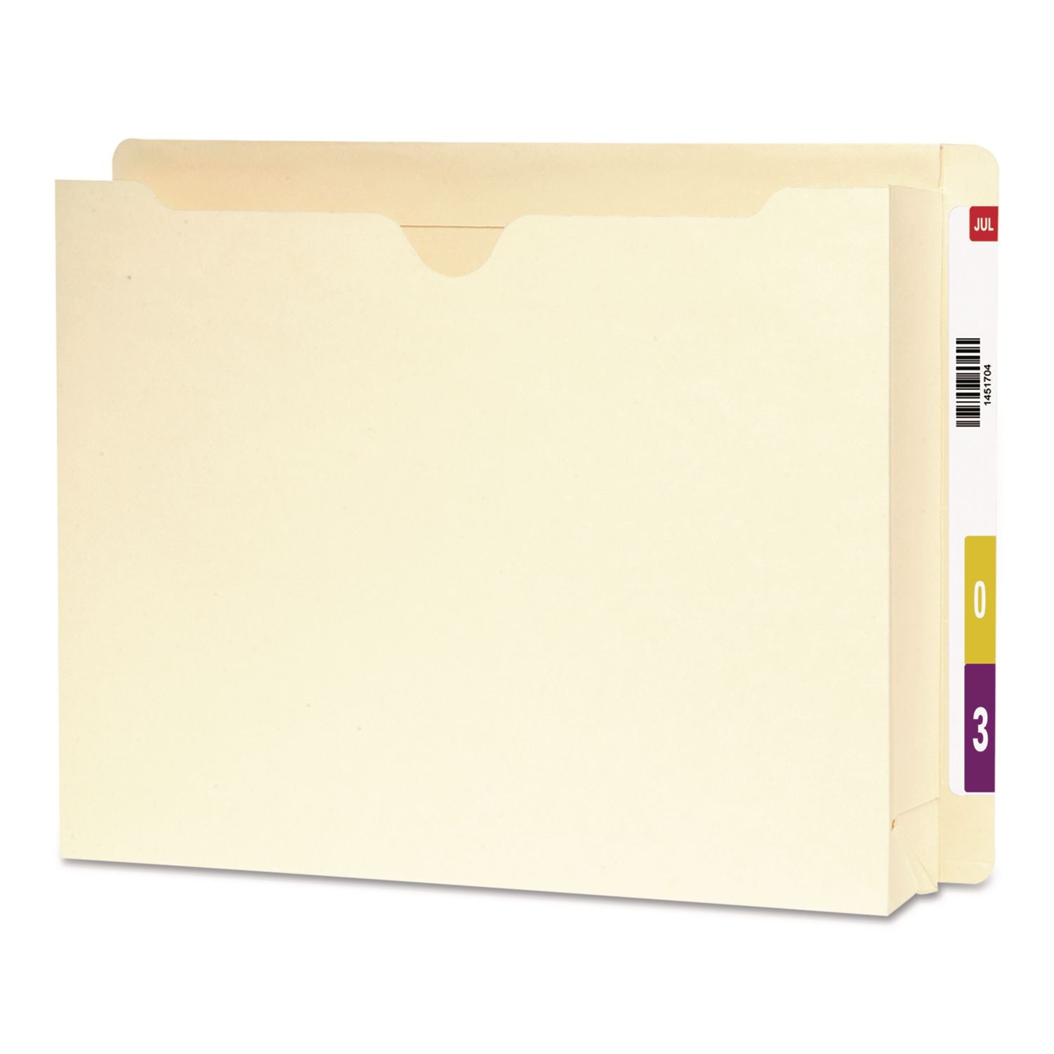 Heavyweight End Tab File Jacket with 2" Expansion, Straight Tab, Letter Size, Manila, 25/Box