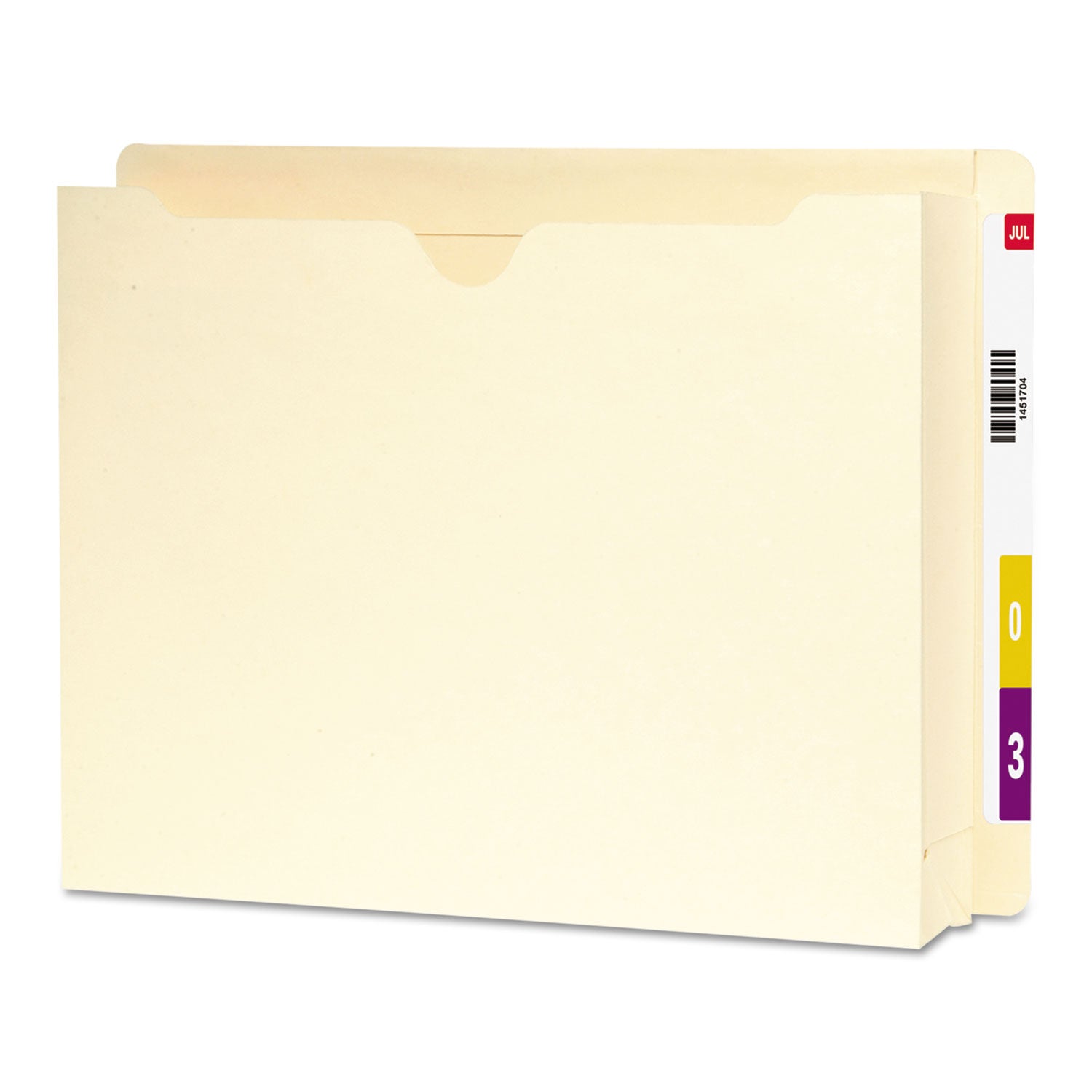 Heavyweight End Tab File Jacket with 2" Expansion, Straight Tab, Letter Size, Manila, 25/Box - 