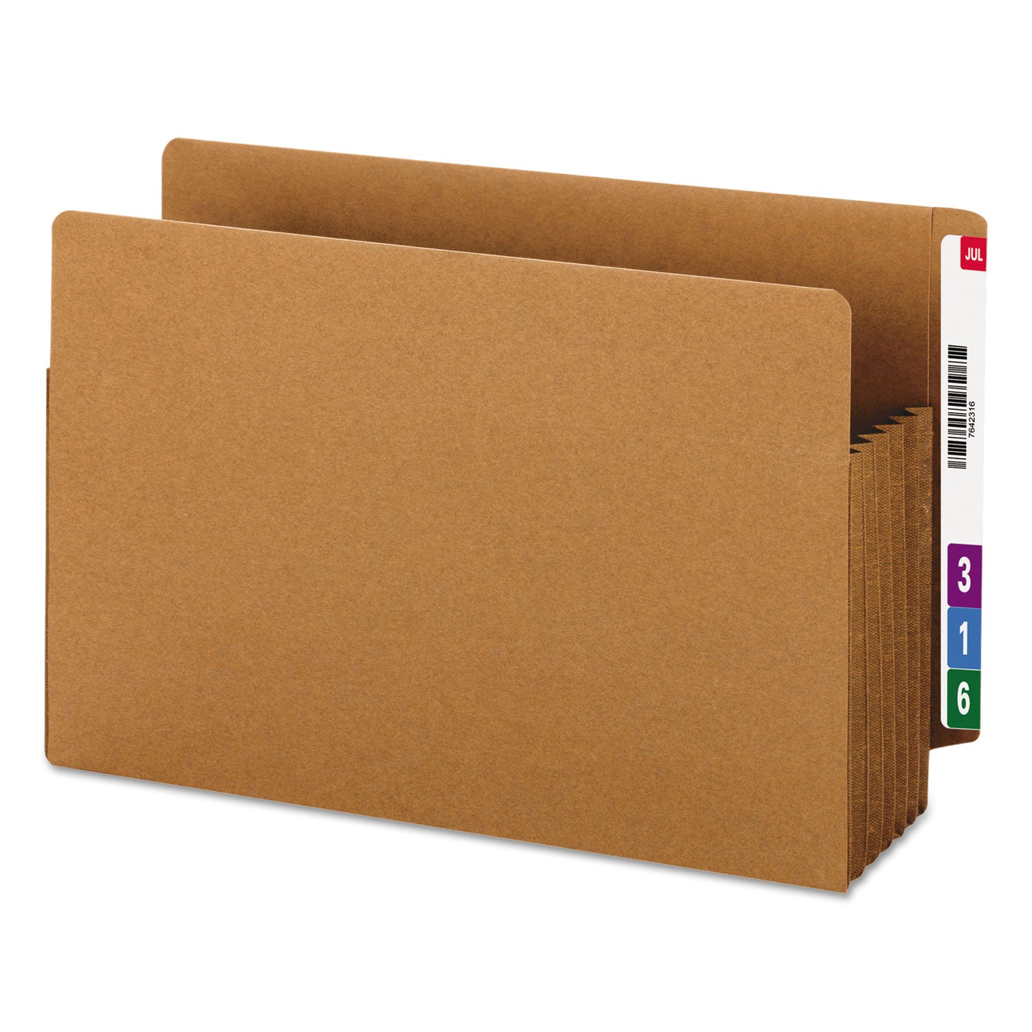 Heavy-Duty Redrope End Tab TUFF Pockets, 5.25" Expansion, Legal Size, Redrope, 10/Box - 