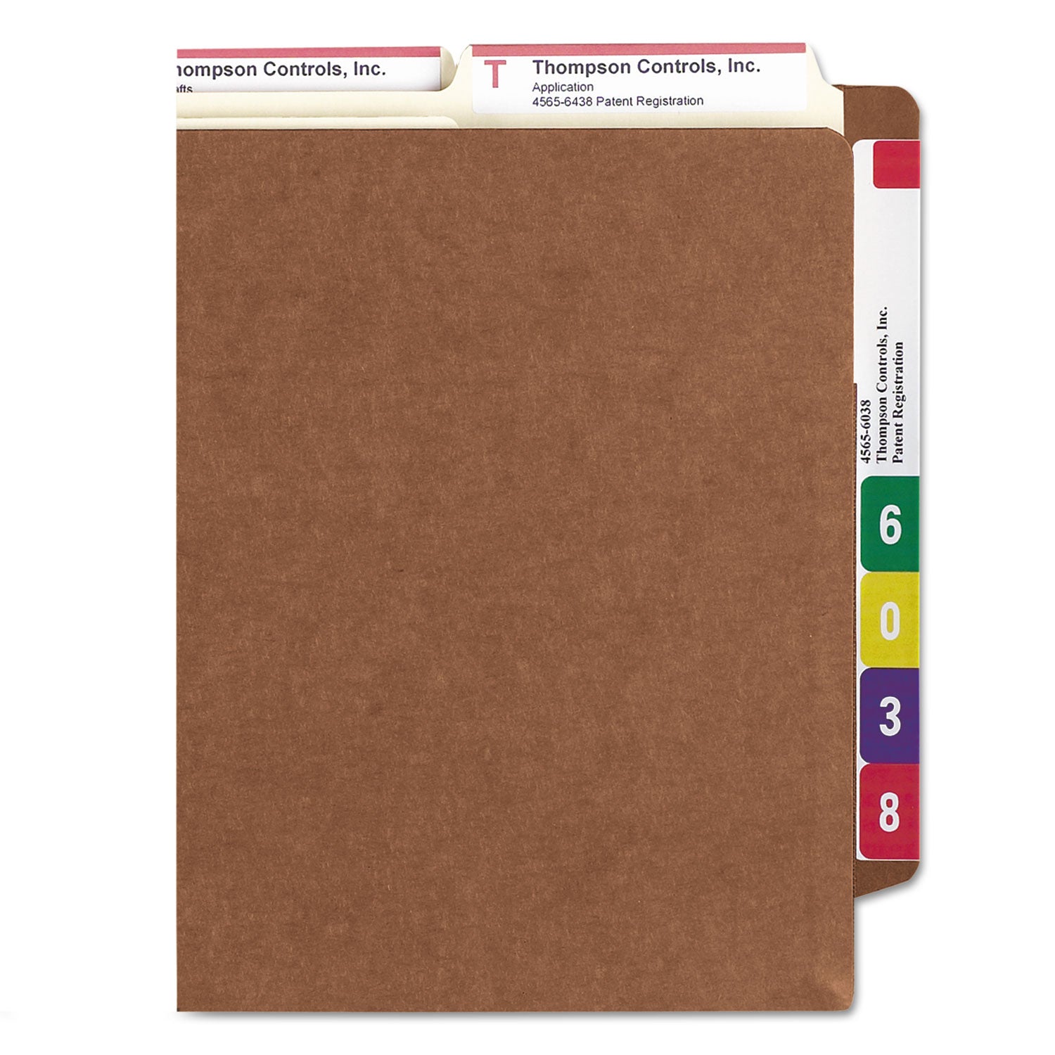 Heavy-Duty Redrope End Tab TUFF Pockets, 7" Expansion, Legal Size, Redrope, 5/Box - 