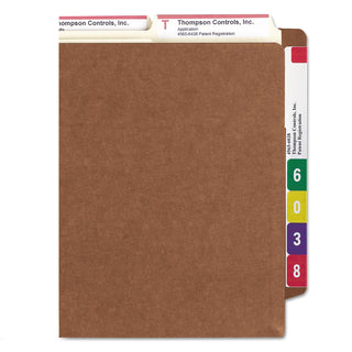 Heavy-Duty Redrope End Tab TUFF Pockets, 7" Expansion, Legal Size, Redrope, 5/Box - 
