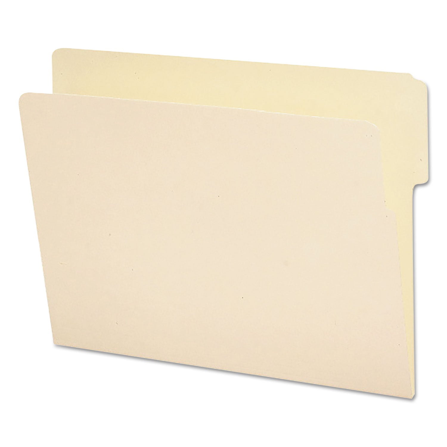 Heavyweight Manila End Tab Folders, 9" High Front, 1/3-Cut Tabs: Top, Letter Size, 0.75" Expansion, Manila, 100/Box - 