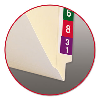 100% Recycled Manila End Tab Folders, Straight Tabs, Letter Size, 0.75" Expansion, Manila, 100/Box - 