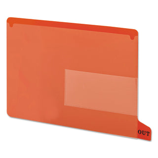 Colored Poly Out Guides with Pockets, 1/3-Cut End Tab, Out, 8.5 x 11, Red, 25/Box - 