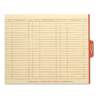 Manila Out Guides with Printed Form, 1/5-Cut End Tab, Out, 8.5 x 11, Manila, 100/Box - 