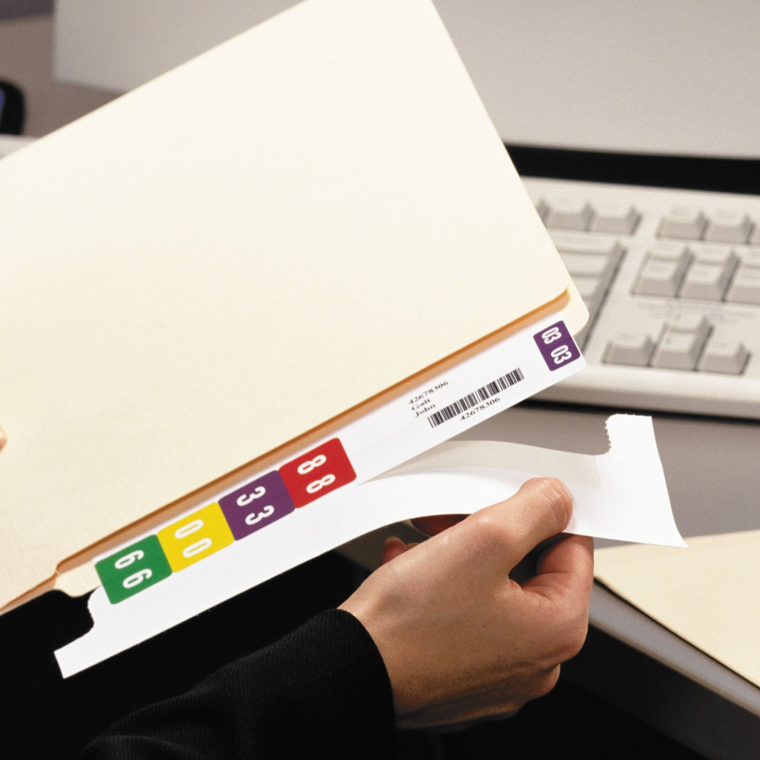 Color-Coded Smartstrip Refill Label Forms, Inkjet Printer, Assorted, 1.5 x 7.5, White, 250/Pack