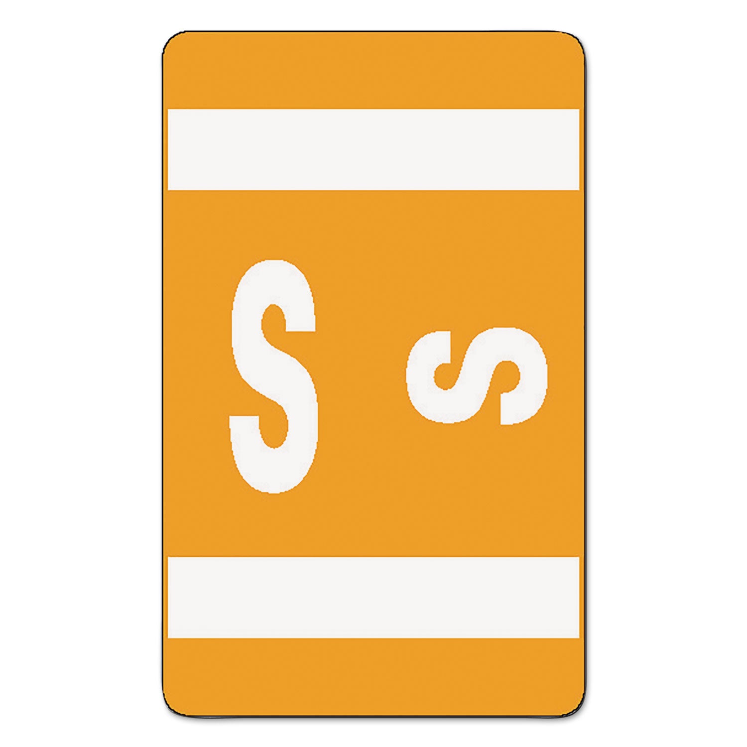 Smead AlphaZ ACCS Color-Coded Labels - "S" - 1" Width x 1 5/8" Length - Orange - 10 / Sheet - 100 / Pack