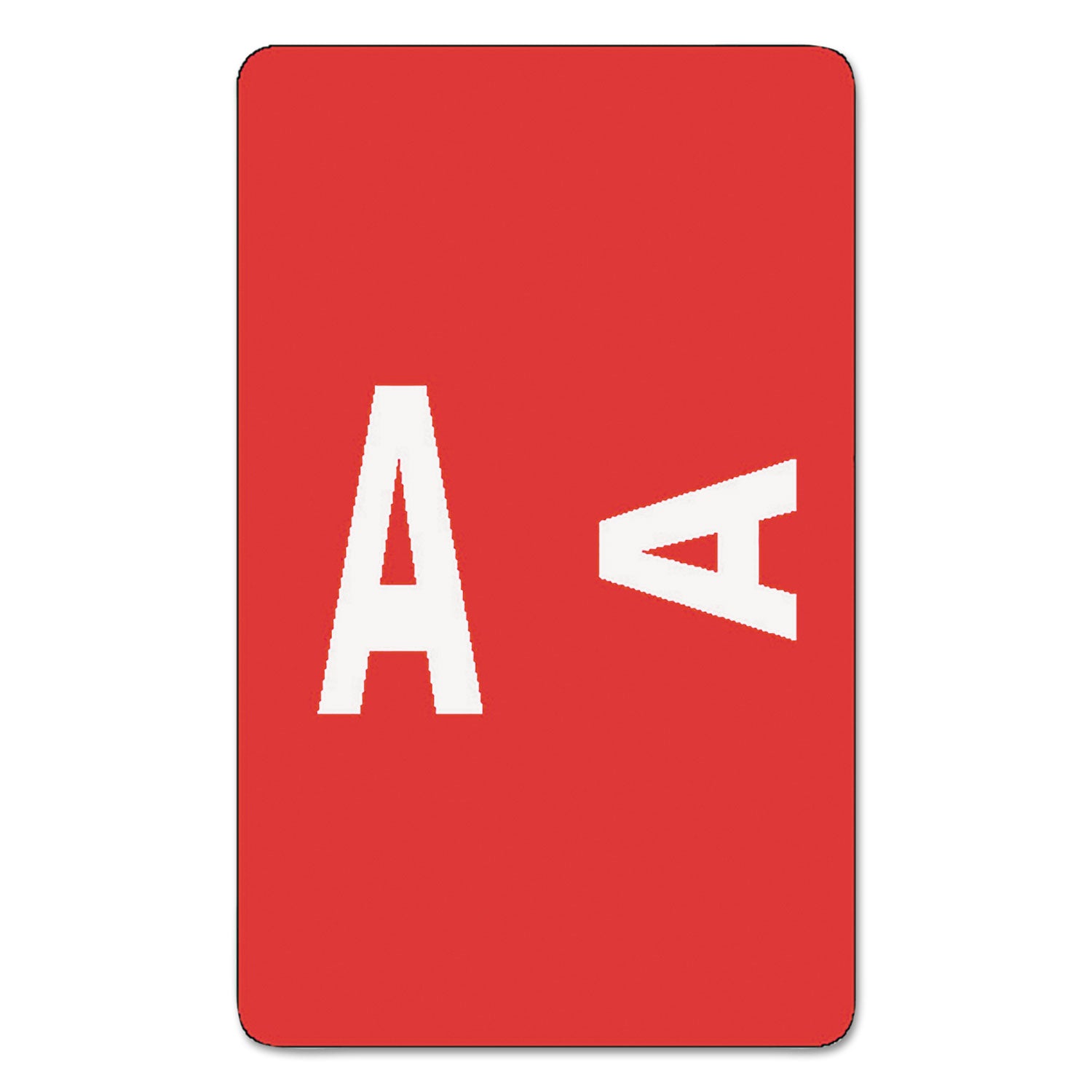 AlphaZ Color-Coded Second Letter Alphabetical Labels, A, 1 x 1.63, Red, 10/Sheet, 10 Sheets/Pack - 