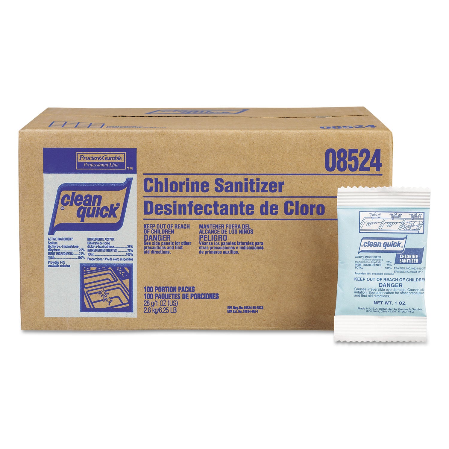 powdered-chlorine-based-sanitizer-1oz-packet-100-carton_pgc02584 - 1