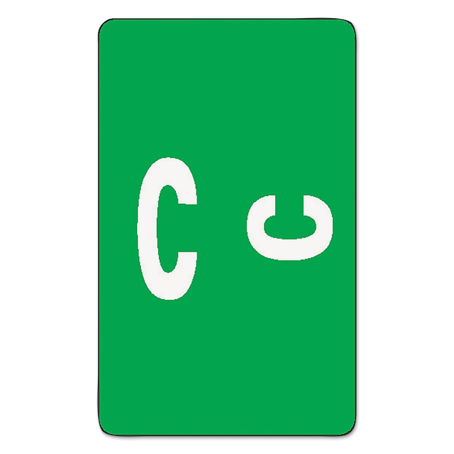 AlphaZ Color-Coded Second Letter Alphabetical Labels, C, 1 x 1.63, Dark Green, 10/Sheet, 10 Sheets/Pack - 