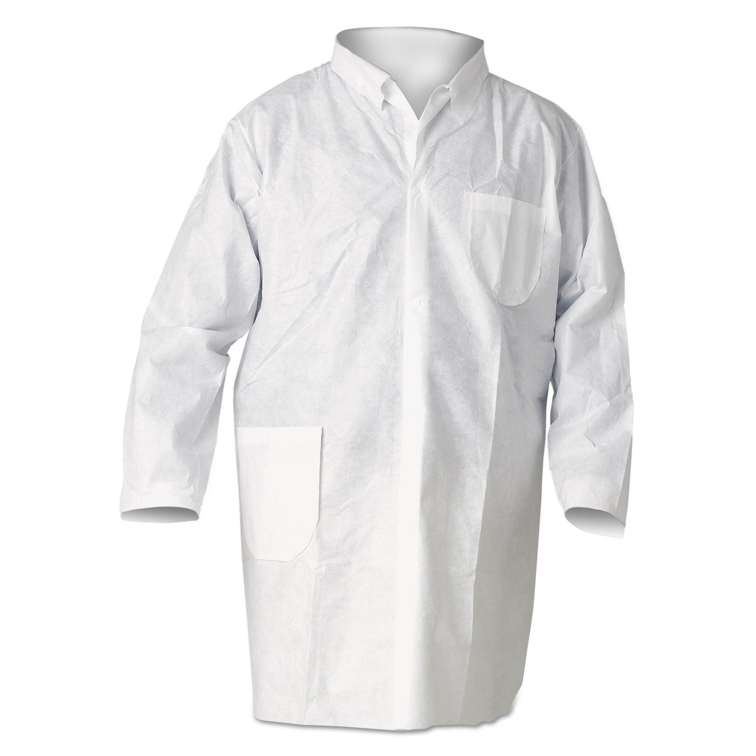 a20-breathable-particle-protection-lab-coats-snap-closure-open-wrists-pockets-medium-white-25-carton_kcc10019 - 1