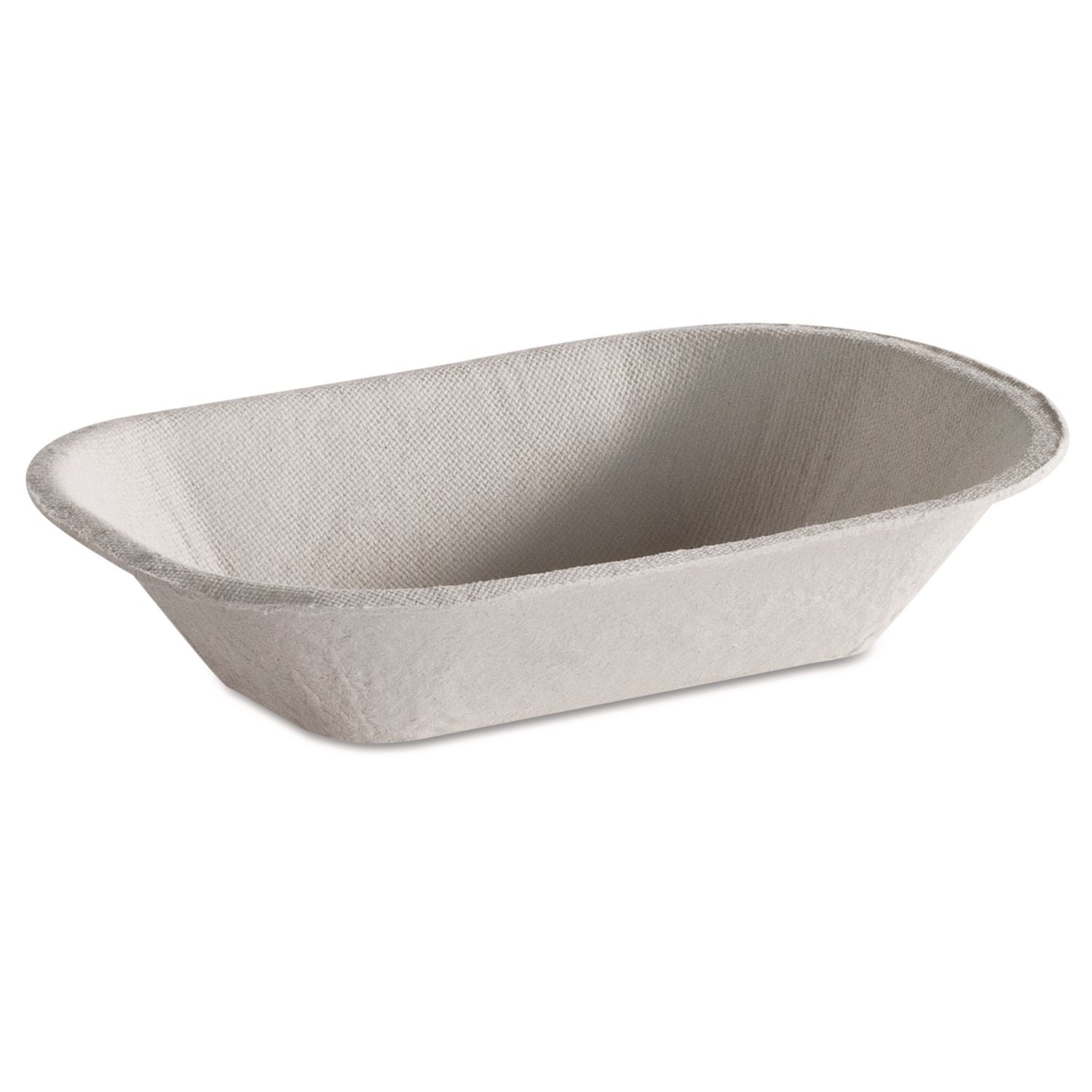 Savaday Molded Fiber Food Tray, 1-Compartment, 4 x 6, Beige, Paper, 250/Bag, 4 Bags/Carton