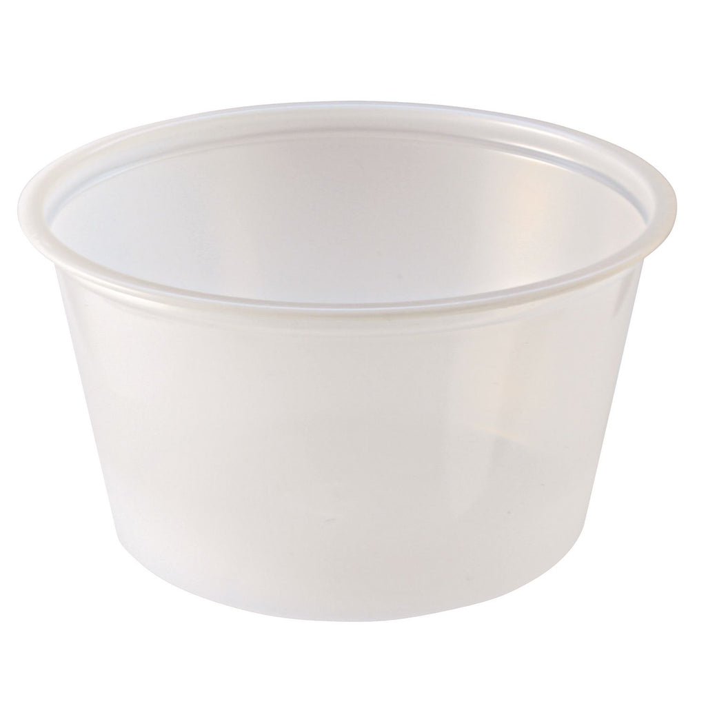 Portion Cups, 4 oz, Clear, 125/Sleeve, 20 Sleeves/Carton