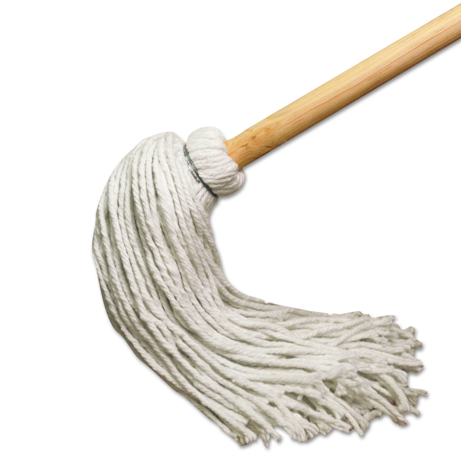 handle-deck-mops-#24-white-rayon-head-54-natural-wood-handle-6-pack_bwk124r - 1