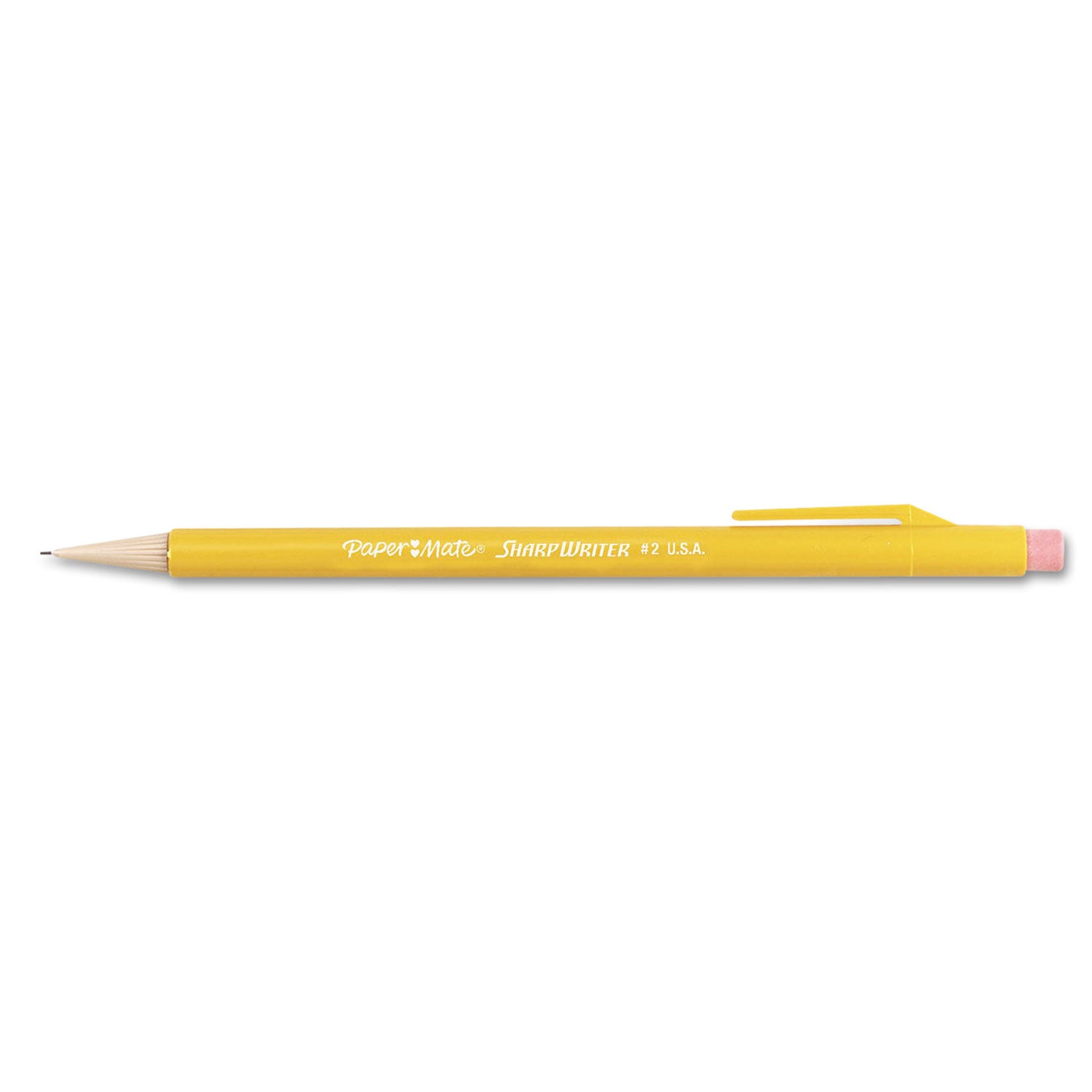 sharpwriter-mechanical-pencil-value-pack-07-mm-hb-#2-black-lead-classic-yellow-barrel-36-box_pap1921221c - 1