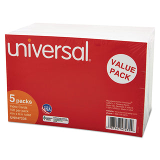 Ruled Index Cards, 4 x 6, White, 500/Pack - 2