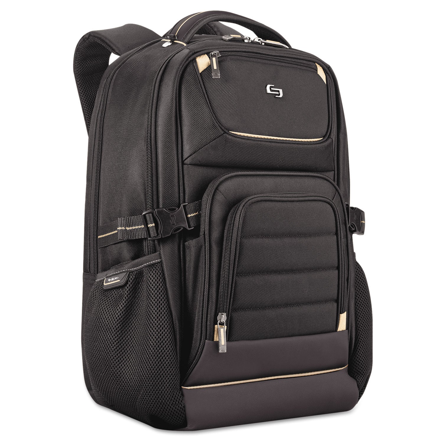 Pro Backpack, Fits Devices Up to 17.3", Polyester, 12.25 x 6.75 x 17.5, Black - 