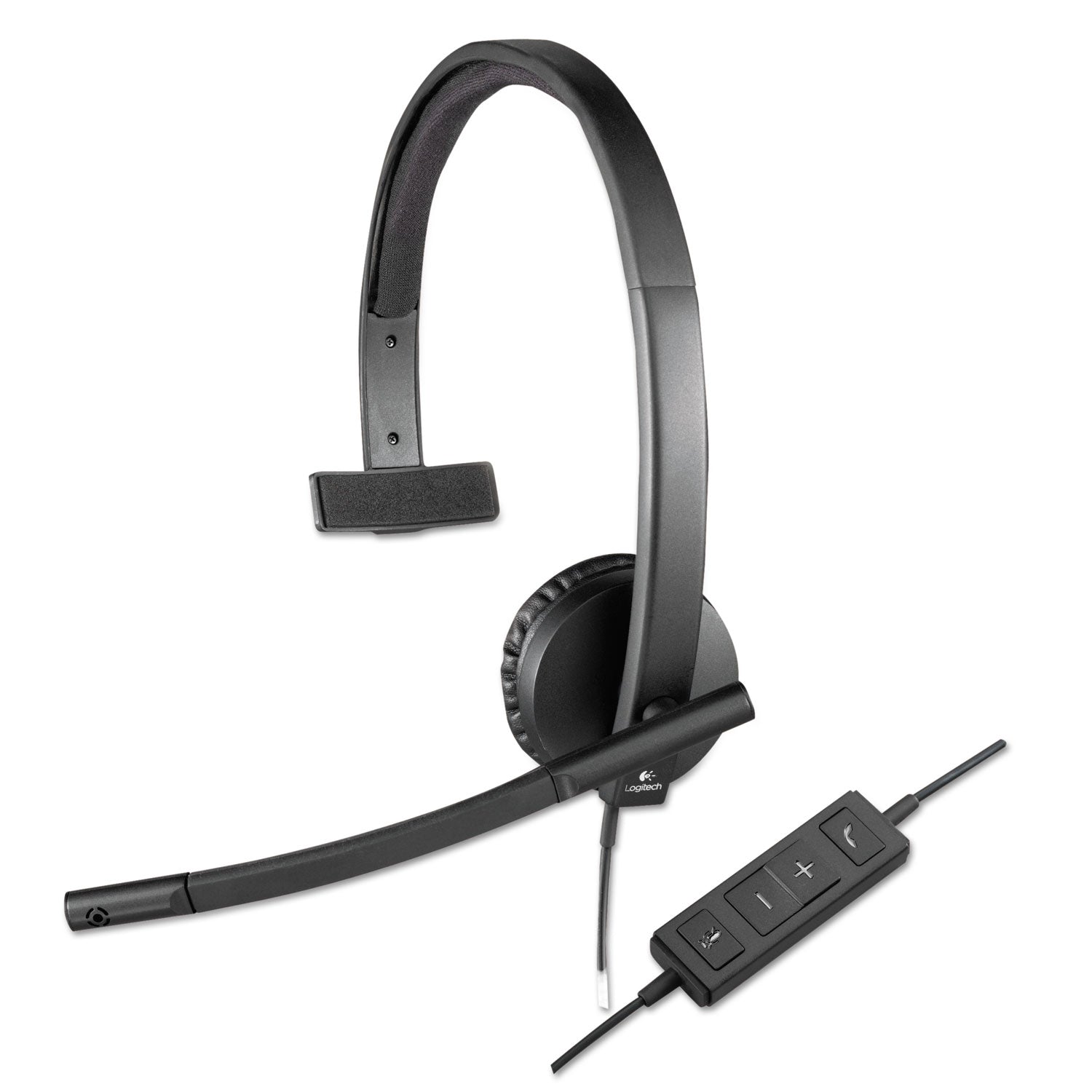 H570e Monaural Over The Head Wired Headset, Black - 