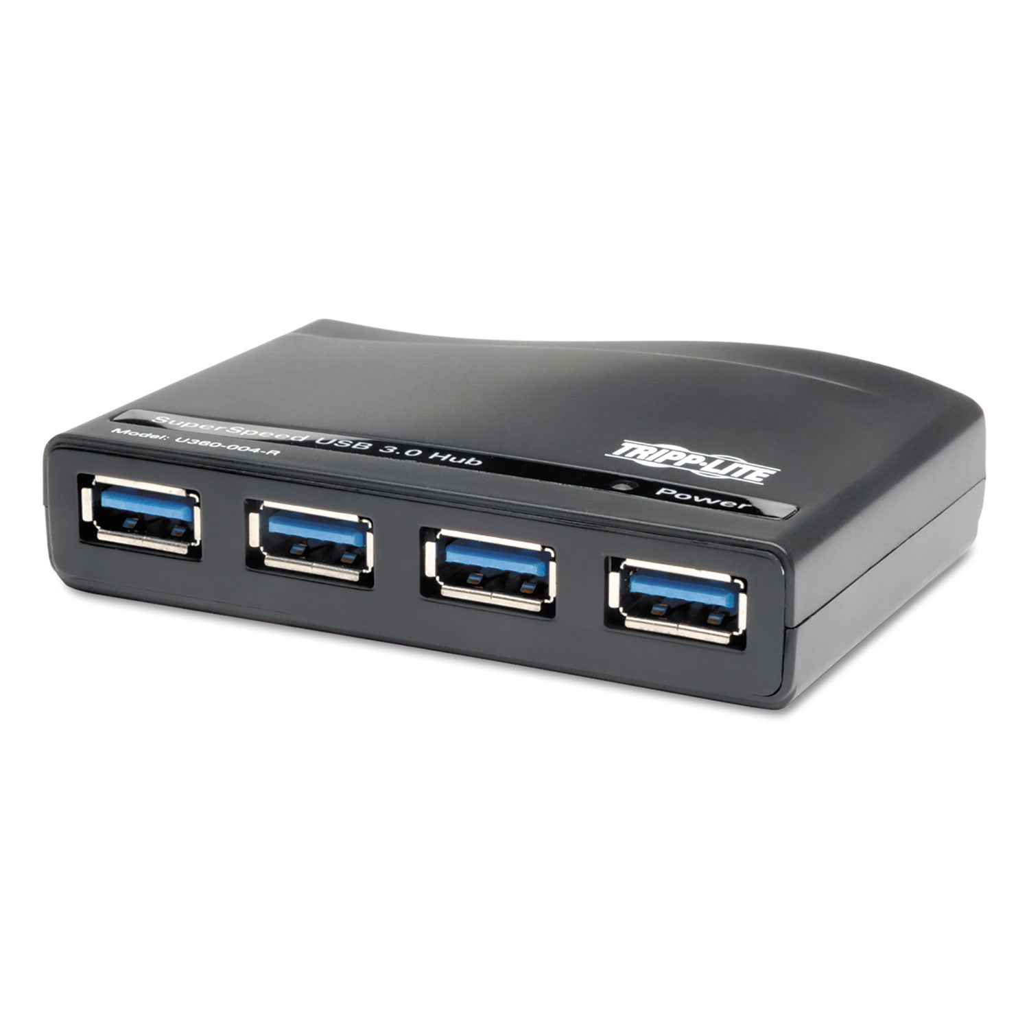 USB 3.0 SuperSpeed Hub, 4 Ports, Black - 
