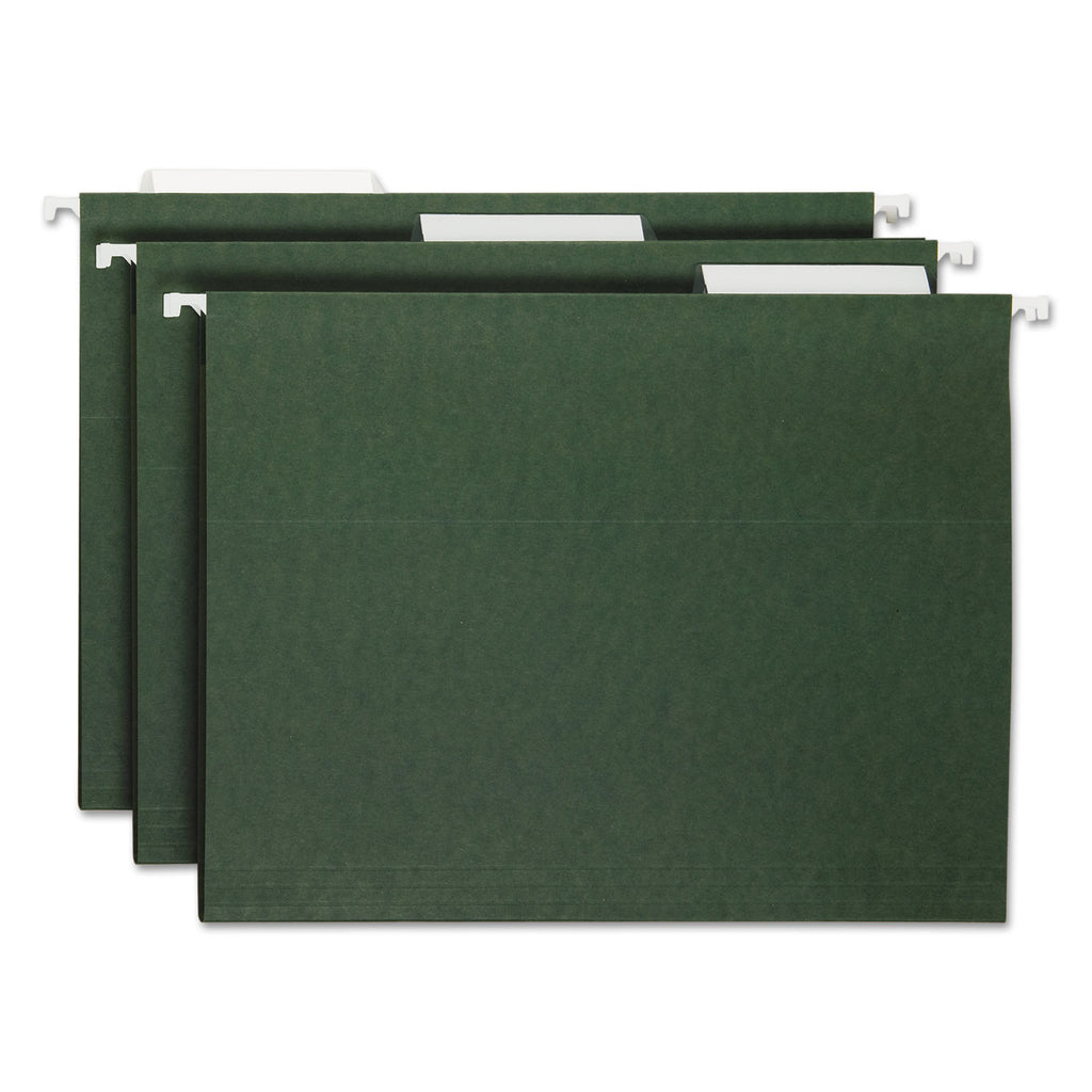 Poly Index Tabs and Inserts For Hanging File Folders, 1/3-Cut, White/Clear, 3.5" Wide, 25/Pack