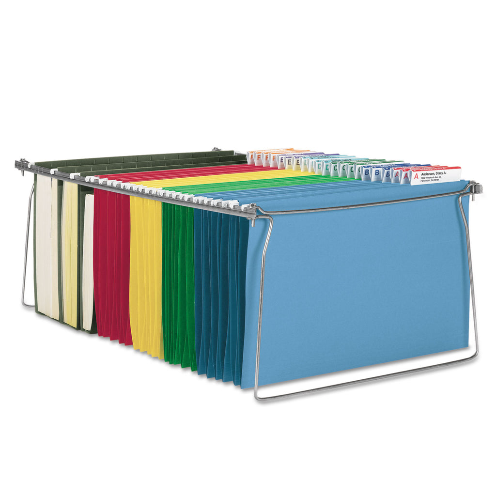 Steel Hanging Folder Drawer Frame, Legal Size, 23" to 27" Long, Gray, 2/Pack - 