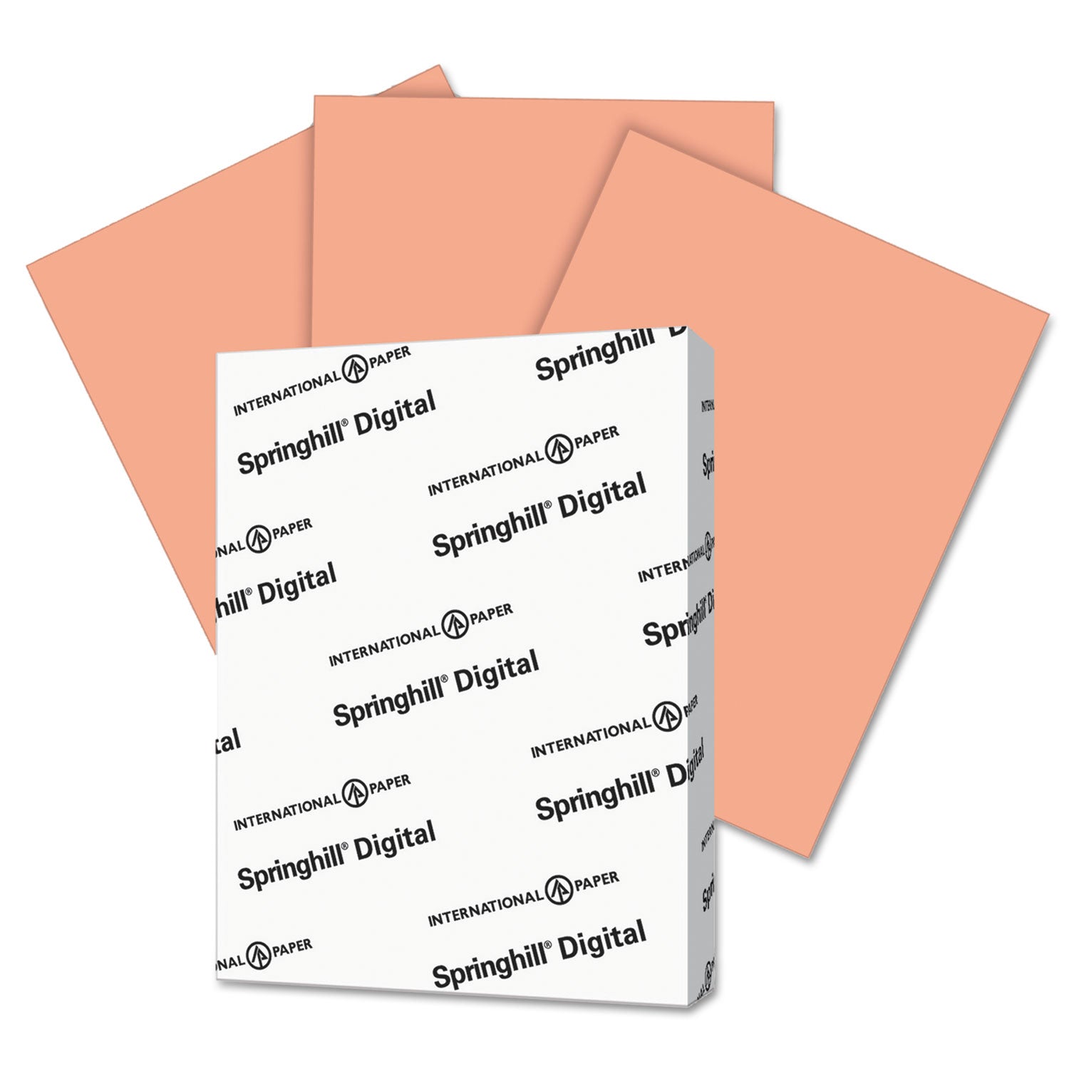 Digital Index Color Card Stock, 90 lb Index Weight, 8.5 x 11, Salmon, 250/Pack - 