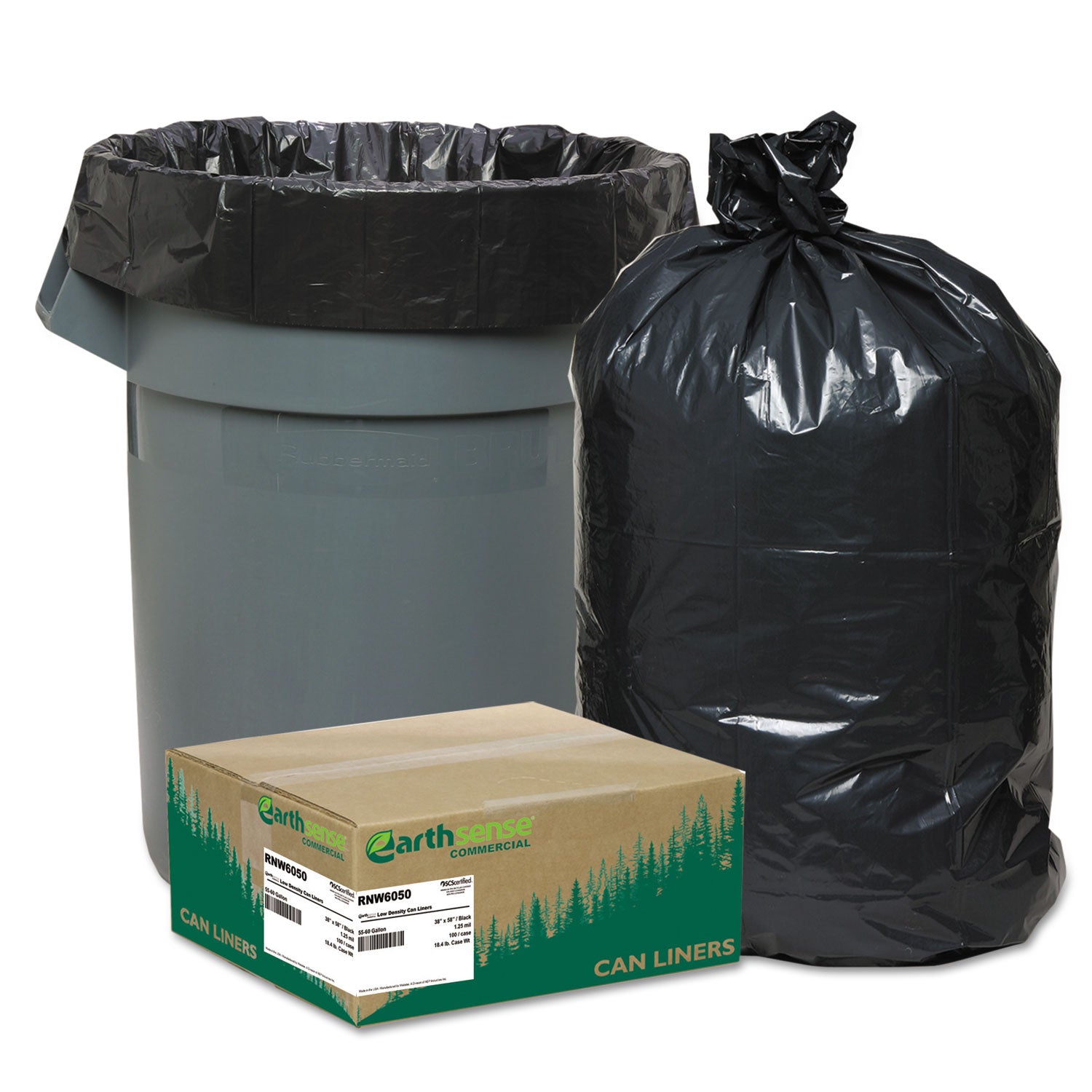linear-low-density-recycled-can-liners-60-gal-125-mil-38-x-58-black-10-bags-roll-10-rolls-carton_wbirnw6050 - 1