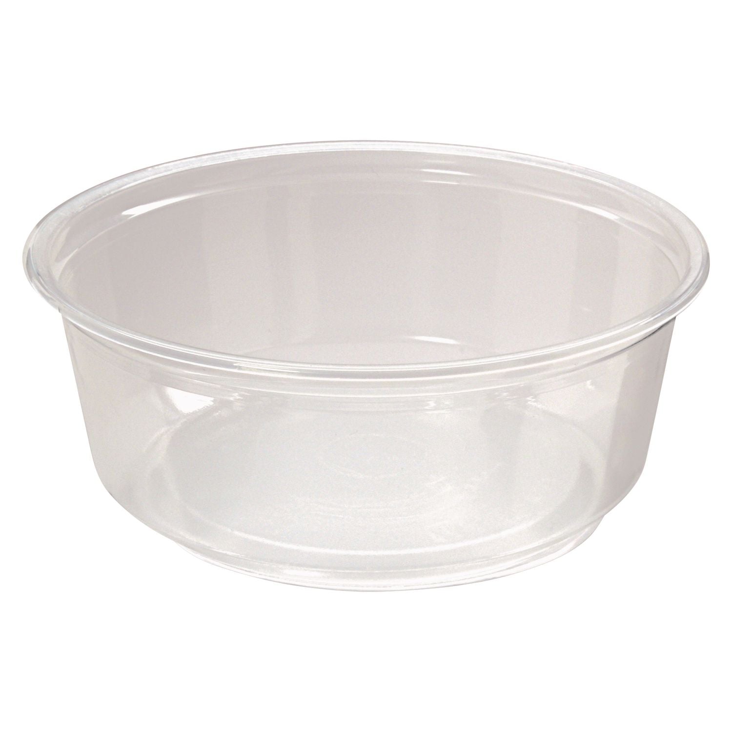 Microwavable Deli Containers, 8 oz, 4.6 Diameter x 1.8 h, Clear, Plastic, 500/Carton