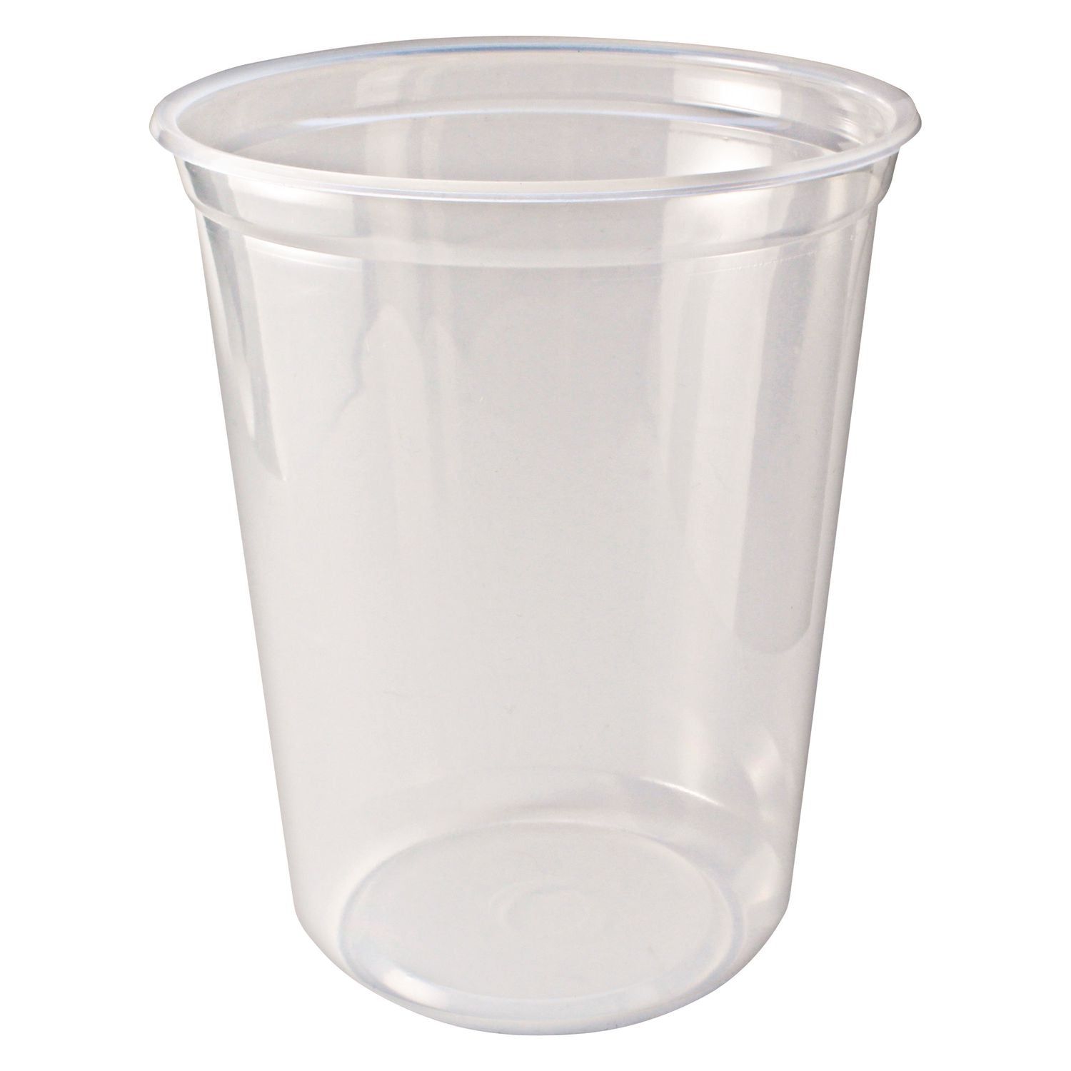 Microwavable Deli Containers, 32 oz, 4.6 Diameter x 5.6 h, Clear, Plastic, 500/Carton