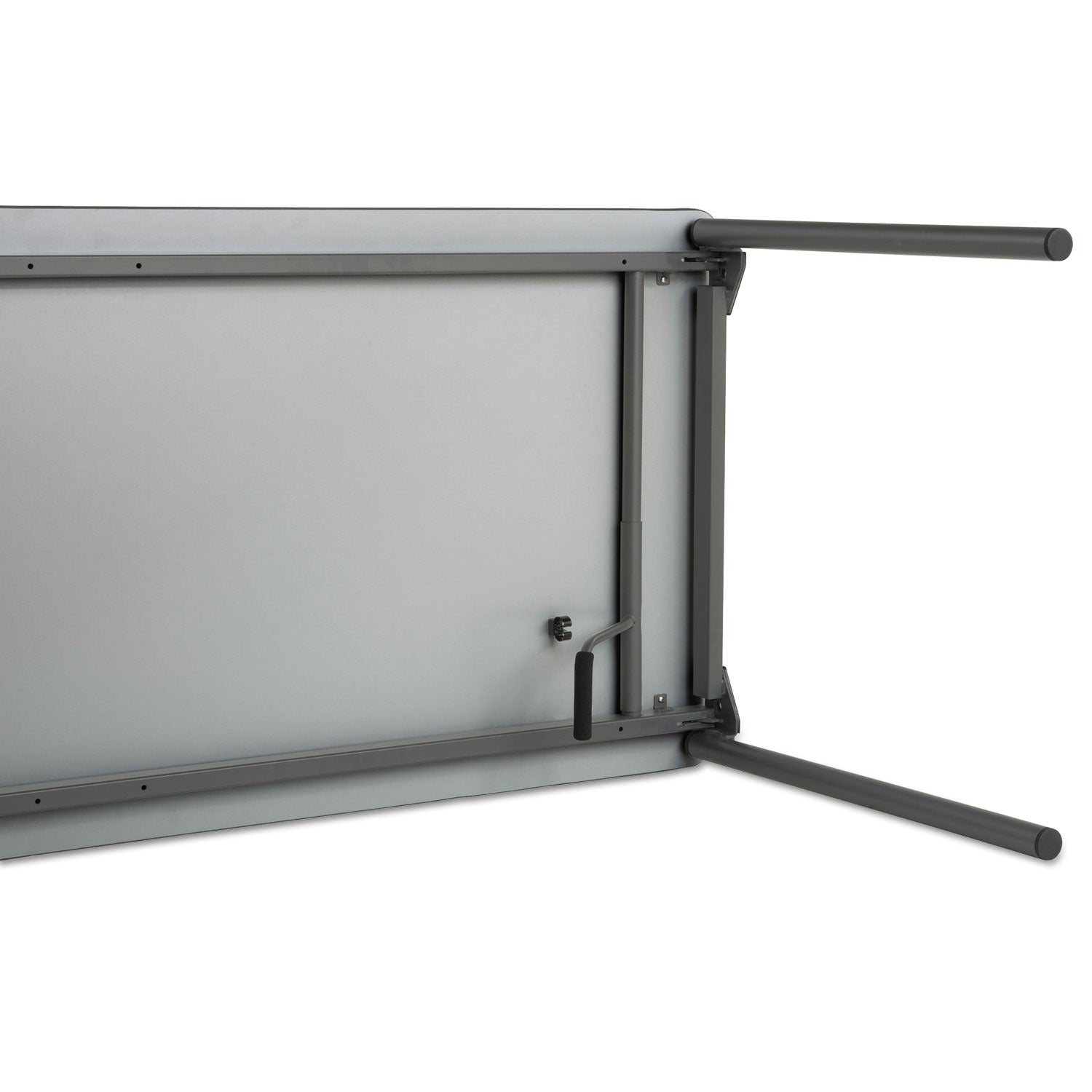 Maxx Legroom Wood Folding Table, Rectangular, 72" x 30" x 29.5", Gray/Charcoal - 