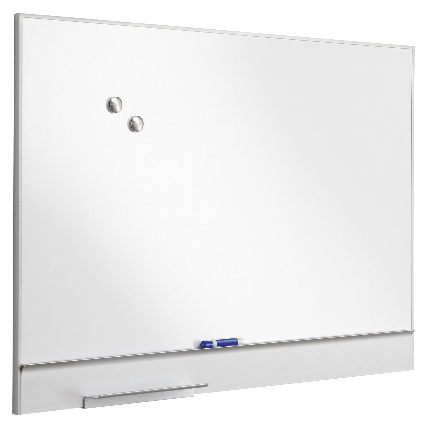 Polarity Magnetic Dry Erase White Board, 48 x 32, White Surface, Silver Aluminum Frame - 