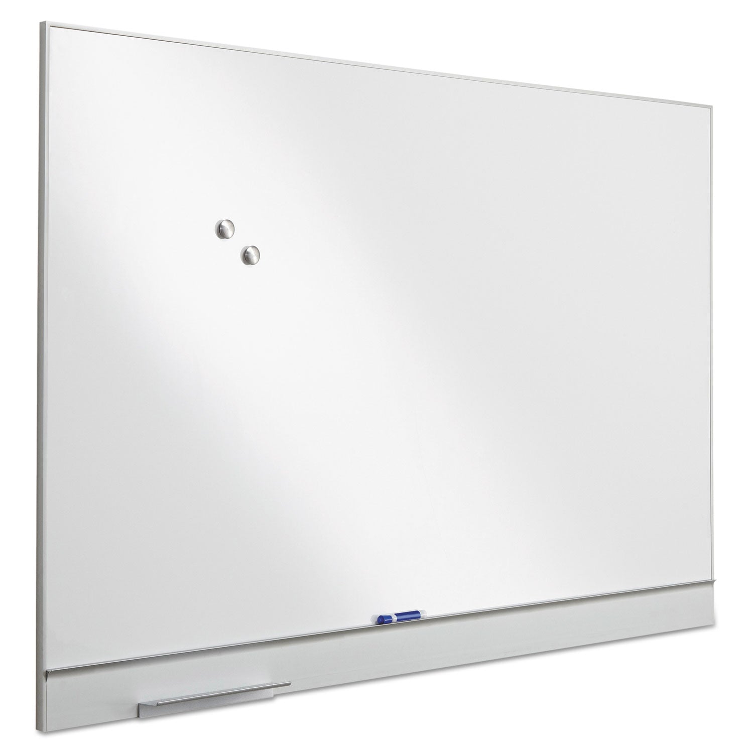 Polarity Magnetic Dry Erase White Board, 72 x 46, White Surface, Silver Aluminum Frame - 