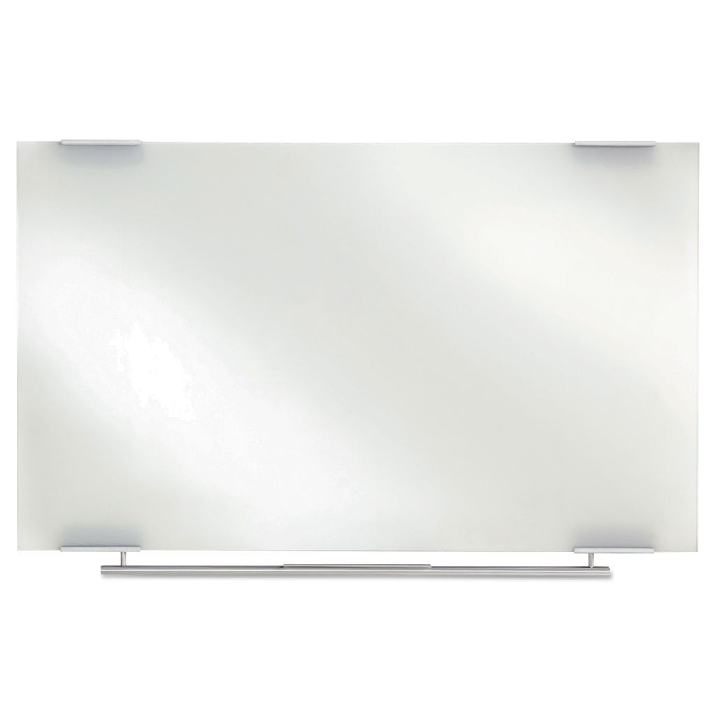 Clarity Glass Dry Erase Board with Aluminum Trim, 72 x 36, White Surface - 