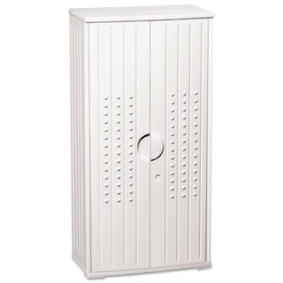Rough n Ready Storage Cabinet, Three-Shelf, 33w x 18d x 66h, Platinum - 