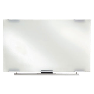 Clarity Glass Dry Erase Board with Aluminum Trim, 48 x 36, White Surface - 