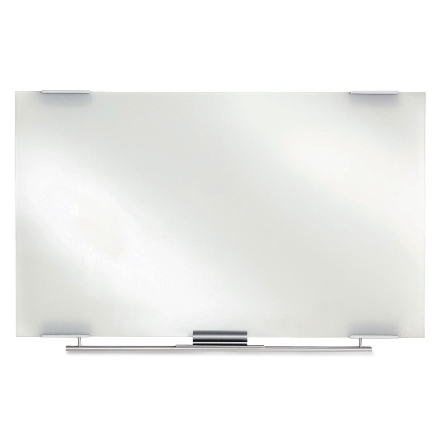 Clarity Glass Dry Erase Board with Aluminum Trim, 48 x 36, White Surface - 