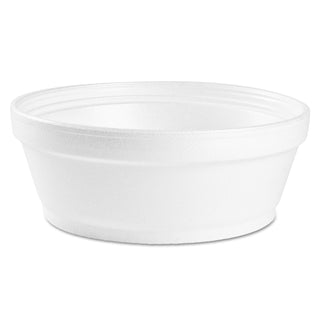 Foam Container, Squat, 8 oz, 4.63" Diameter x 1.13"h, White, 500/Carton - 