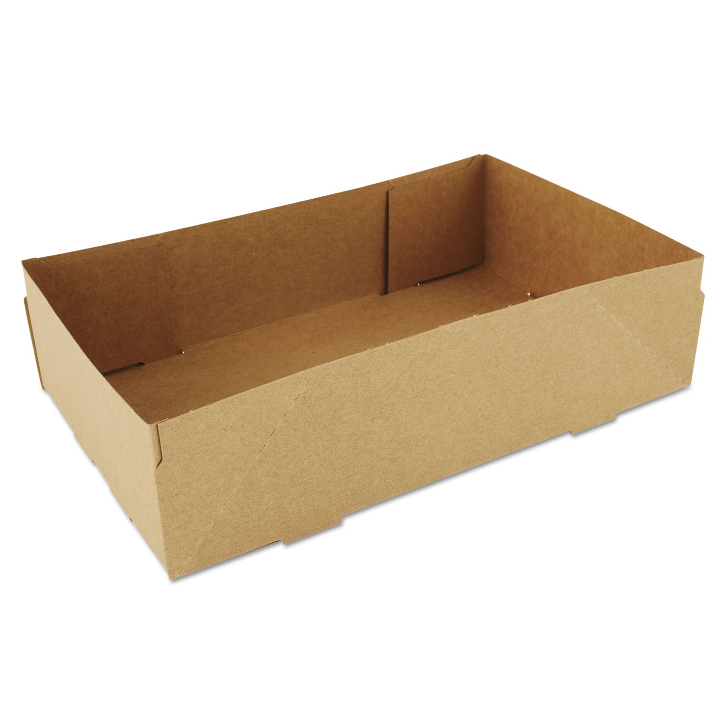4-Corner Pop-Up Food and Drink Tray, 8.63 x 5.5 x 2.25, Brown, Paper, 500/Carton - 