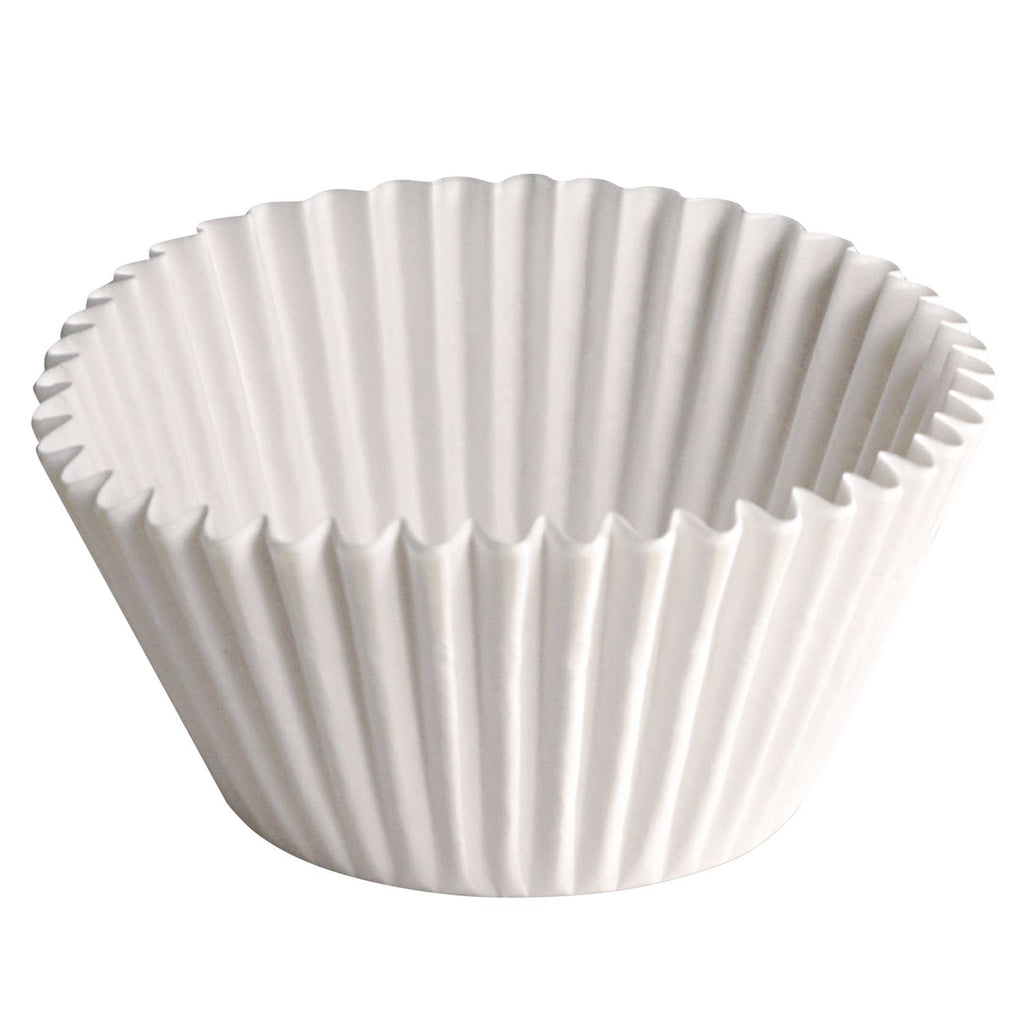 Fluted Bake Cups, 2.25 Diameter x 1.88 h, White, Paper, 500/Pack, 20 Packs/Carton