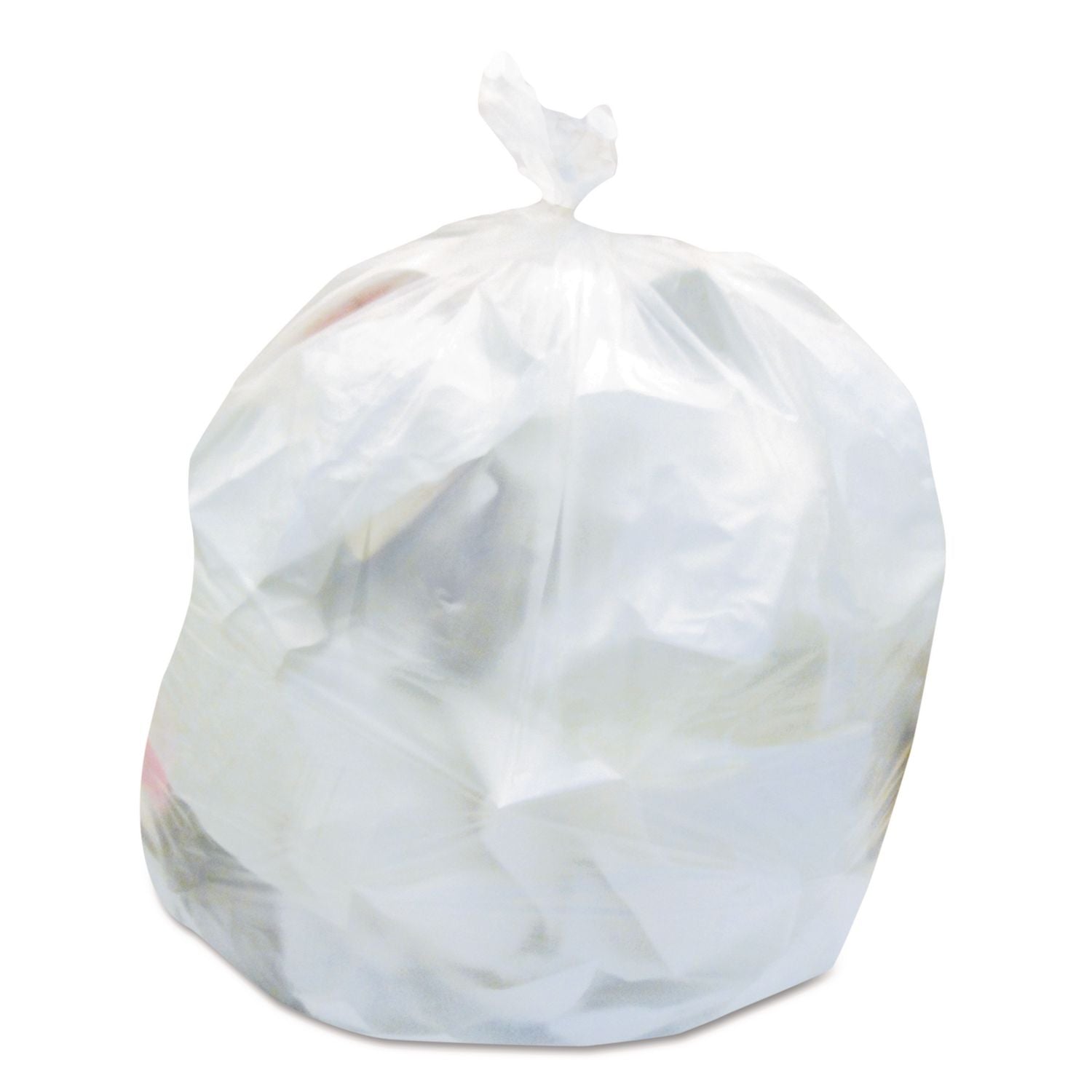 High-Density Waste Can Liners, 45 gal, 16 mic, 40" x 48", Natural, 250/Carton
