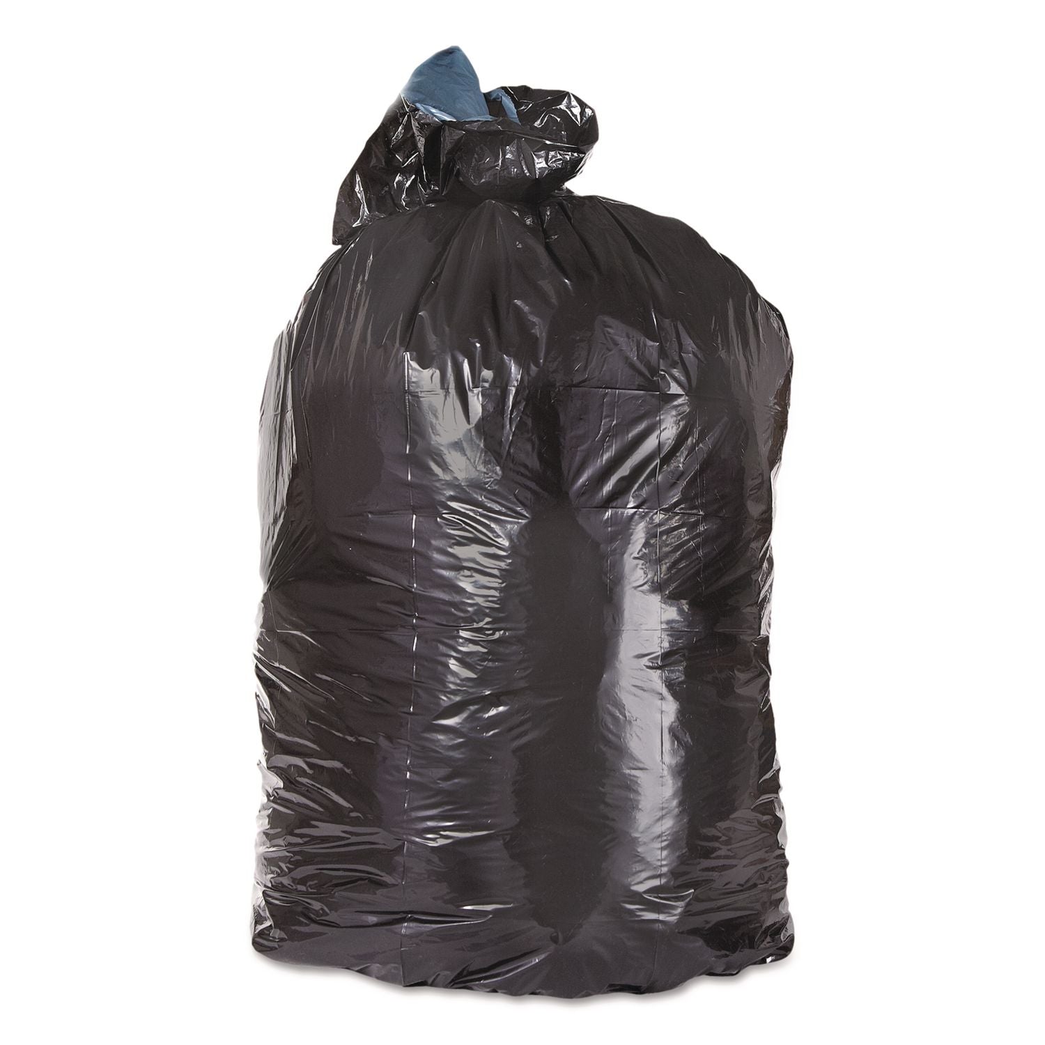 Low-Density Can Liners, 56 gal, 1.25 mil, 43" x 47", Black, 100/Carton