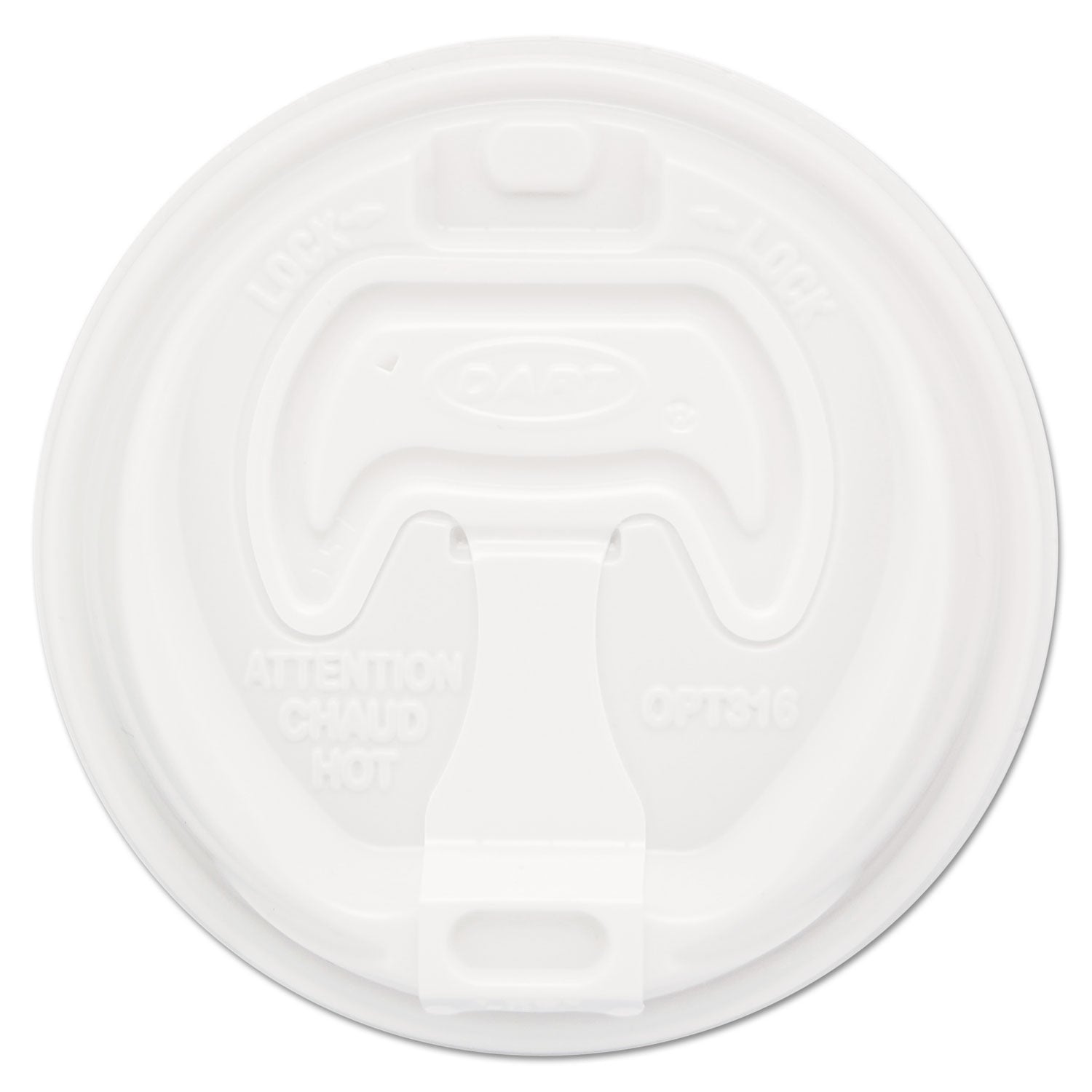 Optima Reclosable Lid, Fits 12 oz to 24 oz Foam Cups, White, 100 Pack, 10 Packs/Carton - 