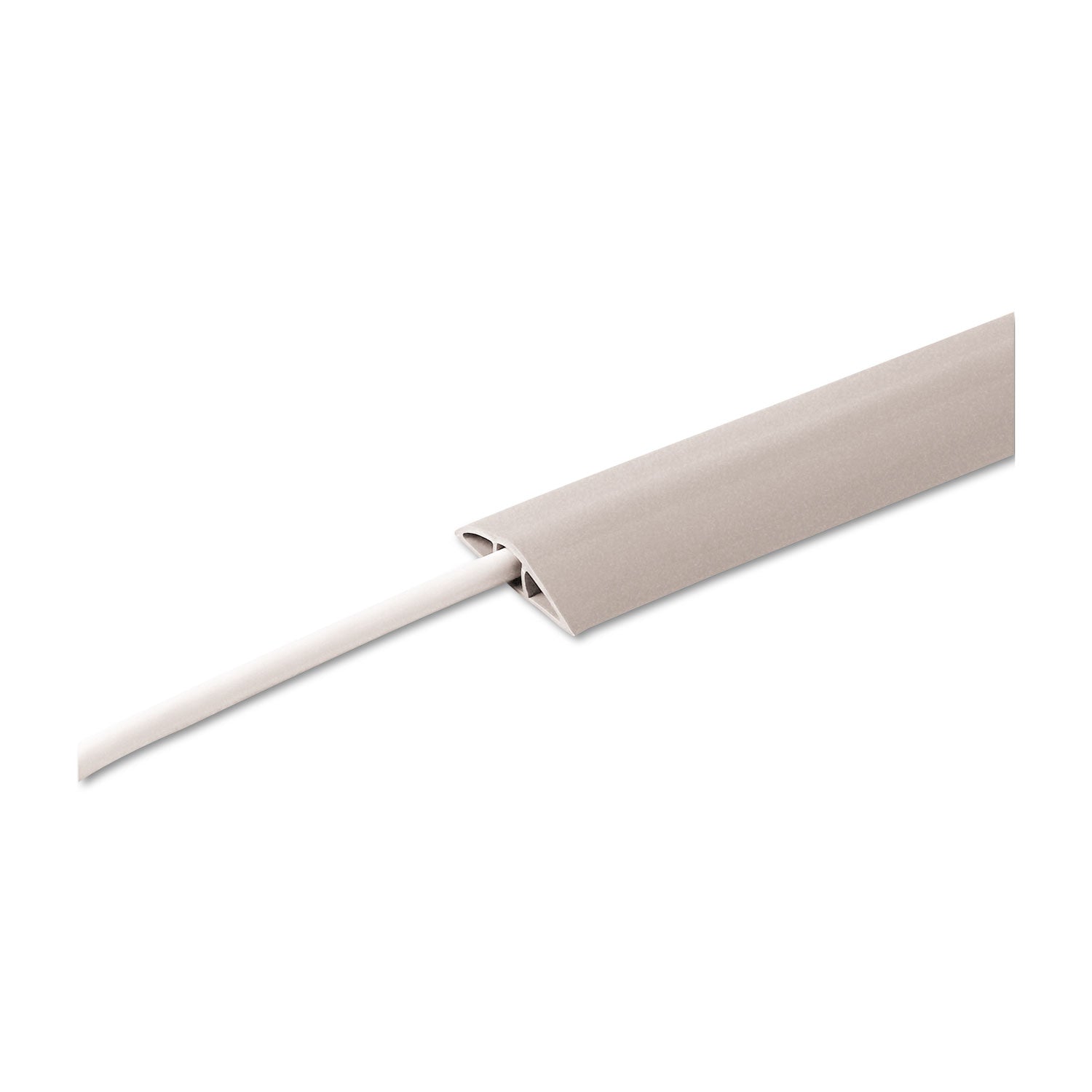 Cord Concealer, 2.5"w x 0.5"h x 6 ft l, Gray - 